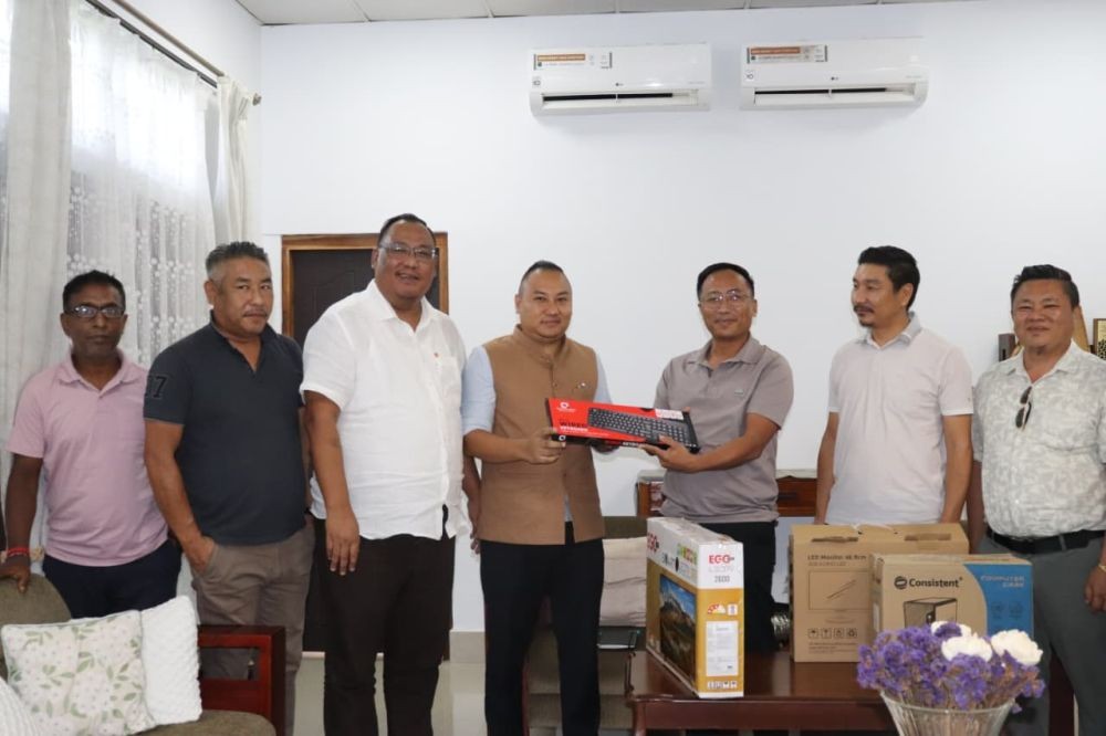 NYM officials along with BJP state president Benjamin Yepthomi in Dimapur.